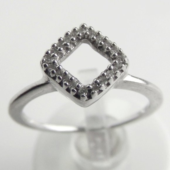 Jewelry - Genuine DIAMOND Sterling Silver Stackable Ring 6